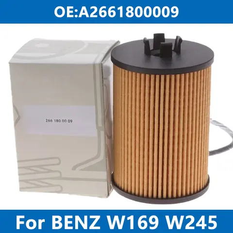 자동차 오일 필터 키트 A 2661800009 메르세데스 벤츠 W169 W245 A150 A160 A170 A180 A200 B160 B170 B180 B200 클래스 NGT M266 엔진