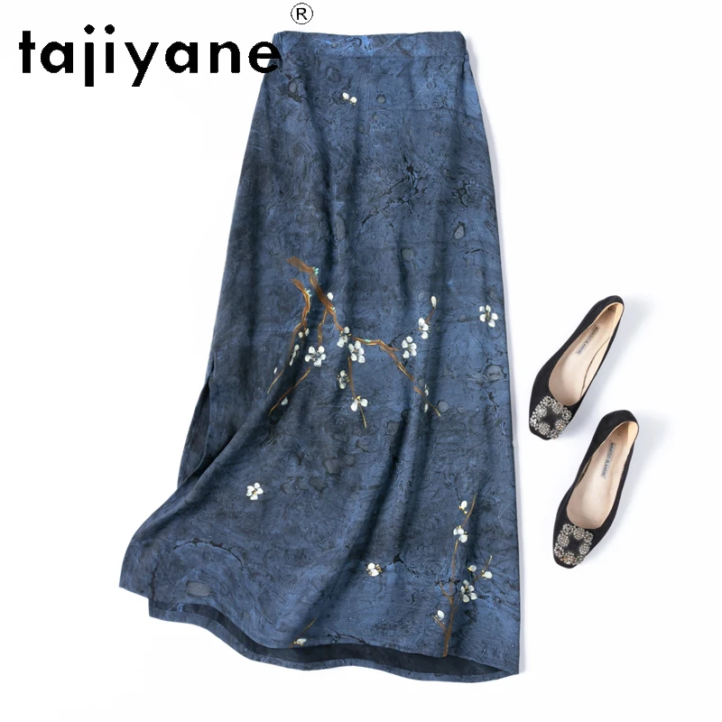 

TAJIYANE 100% Natural Mulberry Silk Womens Skirts Summer Clothes 2024 Women Trending Fashion Long Skirt for Women Топ С Юбкой