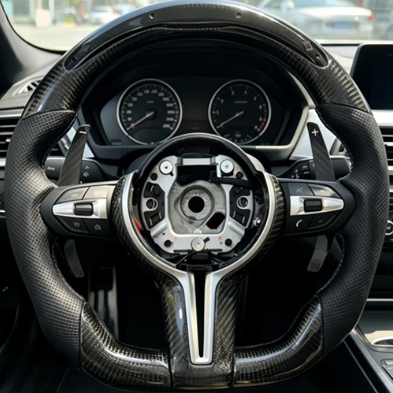 

LED Customized Carbon Fiber Leather Car Steering Wheel F12 F15 F16 F20 F30 F34 E90 E70 M5 M6 M3 Steering Wheel For BMW F10