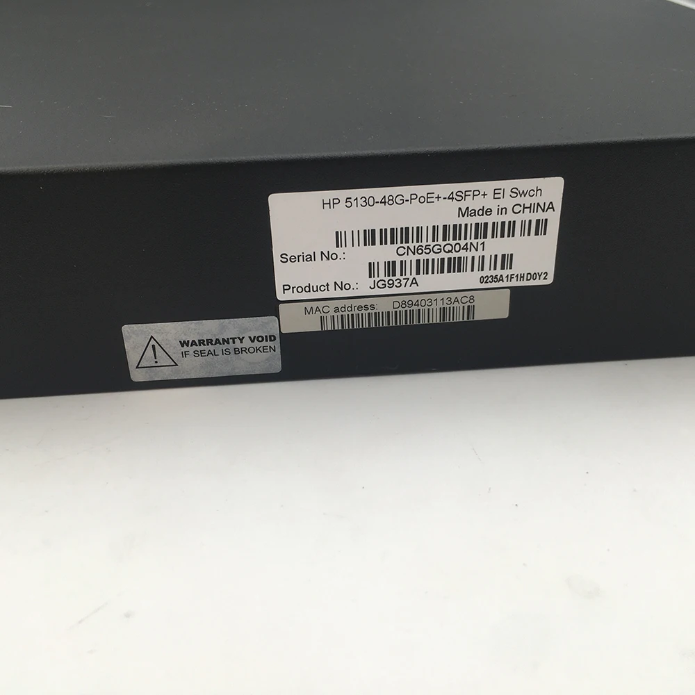 CN65GQ04N1 PSU JG937A 5130-48G-POE+-4SFP+EI Swch 48 منفذ جيجابت 4 منافذ 10 جيجابت Poe+