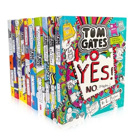 10 Books 1-10 Doodle Graffiti Little Genius Tom Gates English Educational Handwriting Cartoon Comic Book