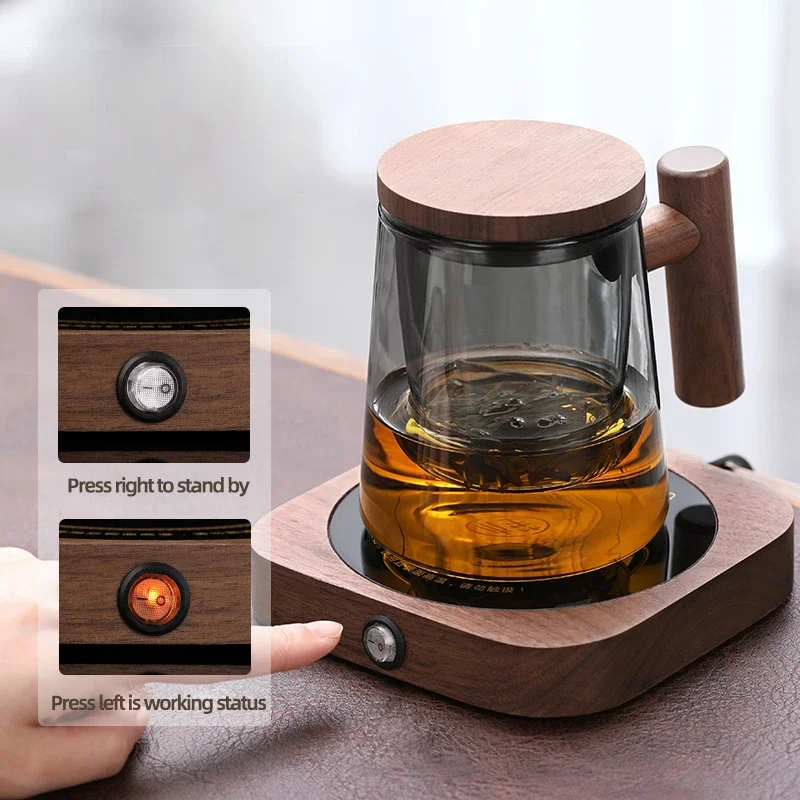 

TXF【Reliable】220V Cup Heater Mug Warmer 55°C Electric Hot Plate Cup Heaters Warmer Coaster Coffee Milk Tea Heating Pad 19W For F