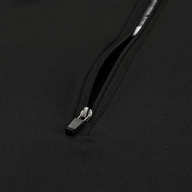 High Quality Men Casual Long Sleeves with Half Zip Quick Dry Breathable Running Shirt Bodybuilding Sport Tee Workout Apparel