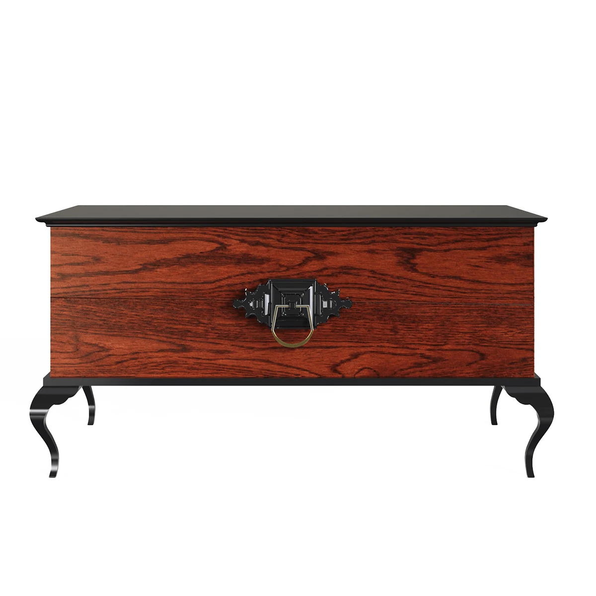 

Роскошная тумбочка с отделкой из красного дерева и секретным ящиком. Элегантная мебель для спальни для дома или отеля. Функция хранения домашнего бара.