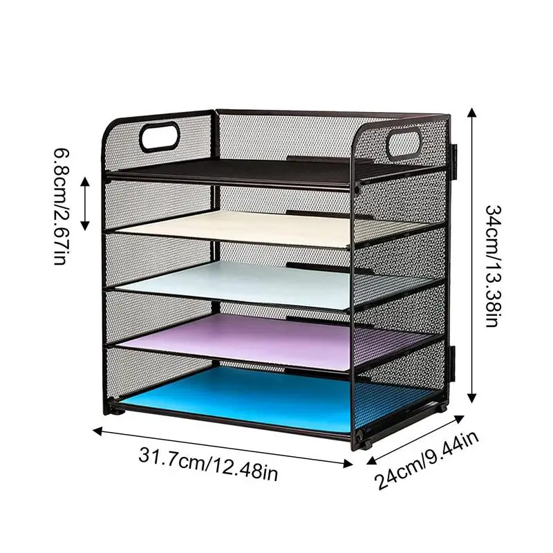 File Tray Mesh Desktop Organizer Letter Tray Desk Organizer Compact And Sturdy Mesh Tray Paper Organizer For Printing Paper Bill