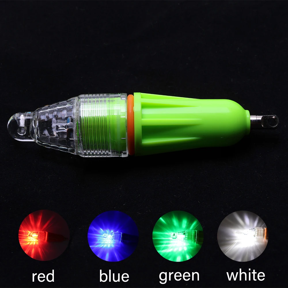 

4 pcs small underwater fishing lights with different colored lights, a must-have for night fishing enthusiasts