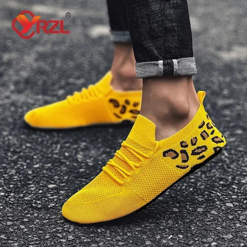 YRZL Men Shoes Thin Bottom Driving Shoe Moccasins House Slipper Male Walking Flat Shoes Mesh Breathable Casual Summer Mens Shoes