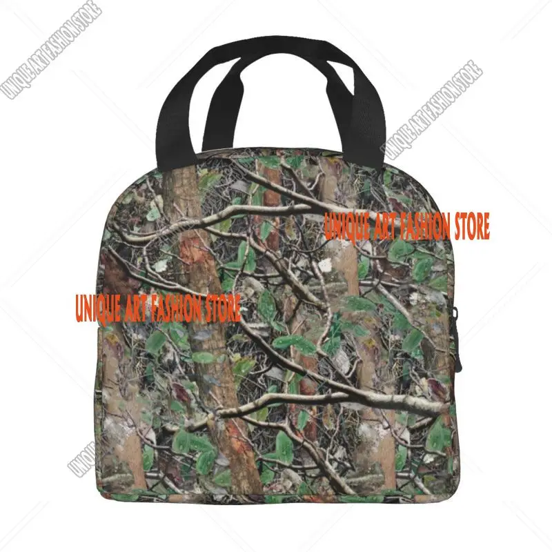 Custom Hunting Camouflage Pattern Lunch Bag Men Women Camo Cooler Thermal Insulated Lunch Boxes for Kids School