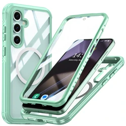 Tempered Glass Protector Case for Samsung galaxy S24 FE S24 Plus S23 Ultra A55 5G Transparent 360 Full Protective Clear TPU Case