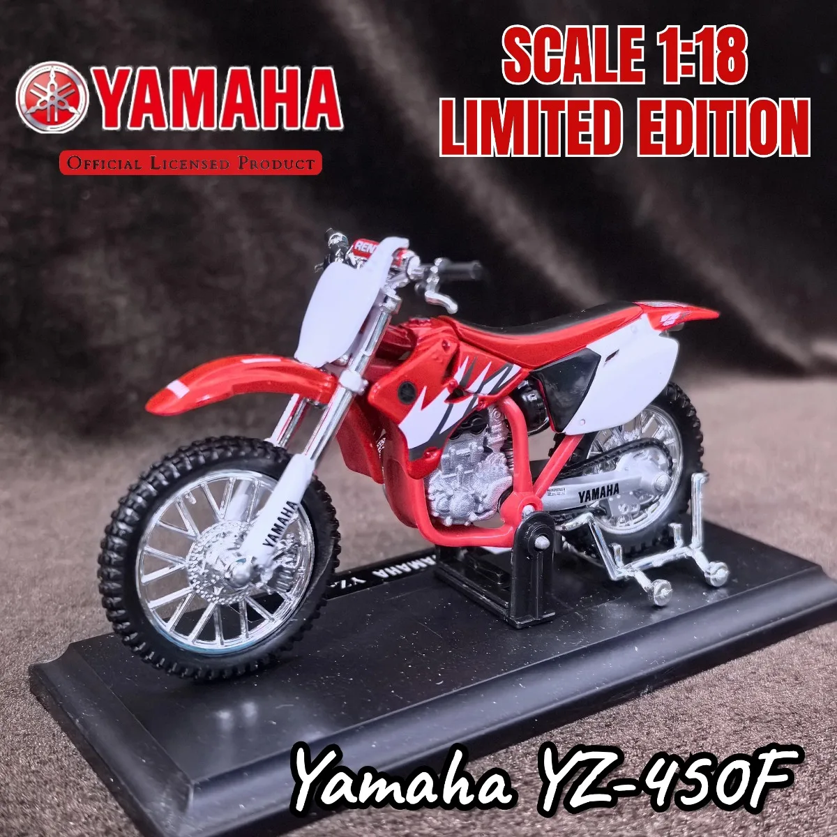 限定 1:18 スケール ヤマハ YZ-450F オートバイモデル、レプリカミニモトカー車両ミニチュアフィギュア子供クリスマスギフトおもちゃ