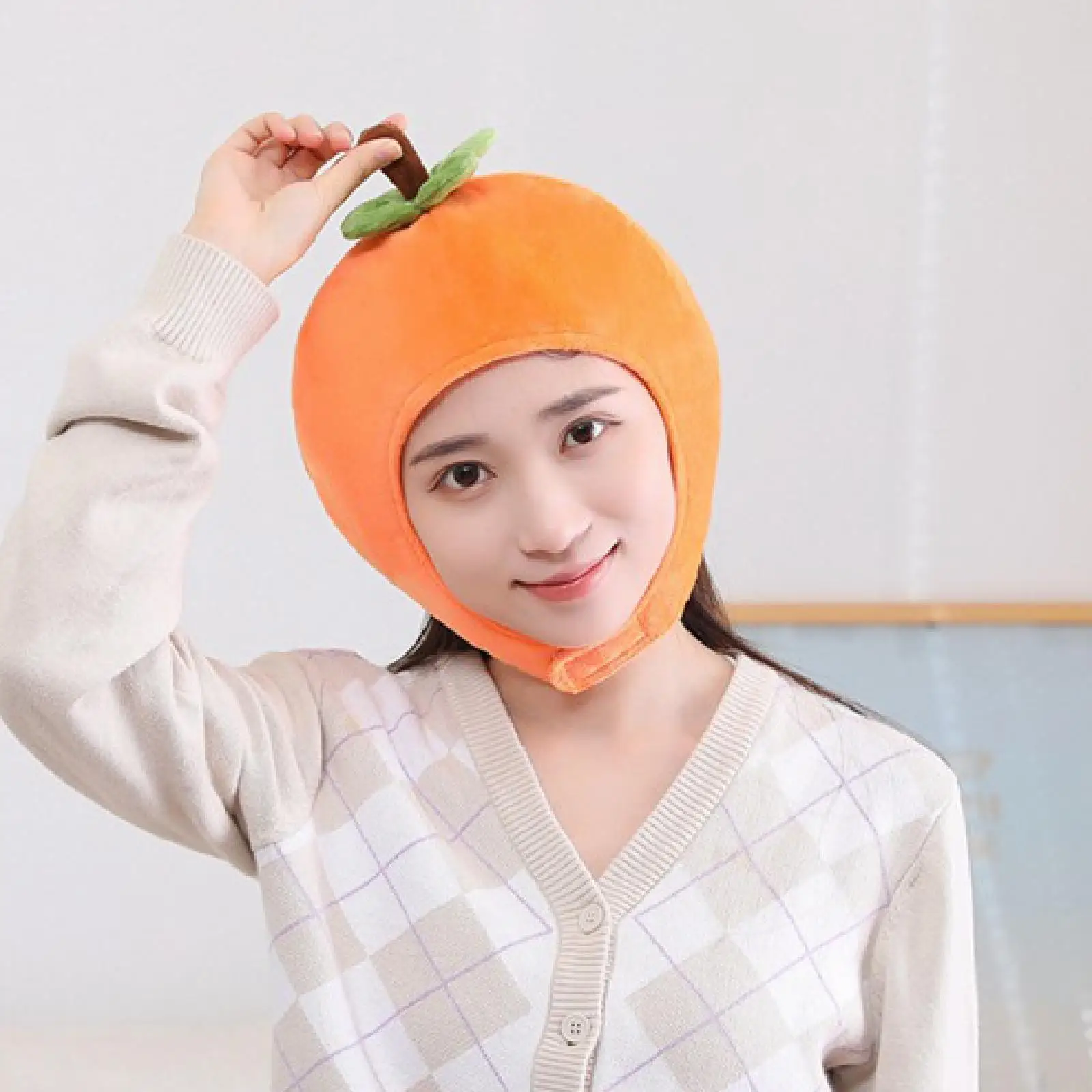 

Plush Fruit Headgear Headwear for Adults Costume Accessory for Halloween Cosplay