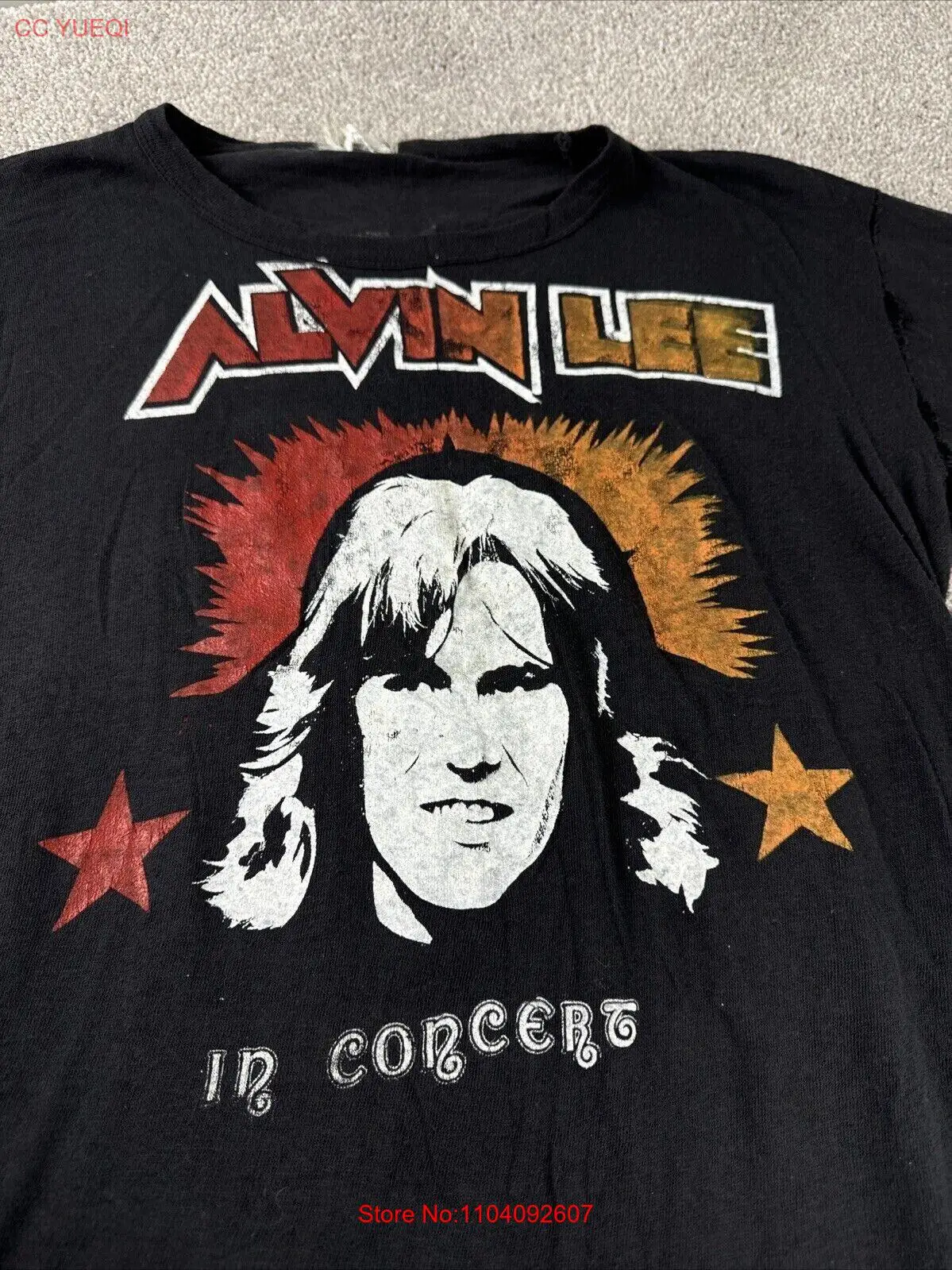 VINTAGE 70s ALVIN LEE BAND Rock Tour Concert Promo T Shirt NE265