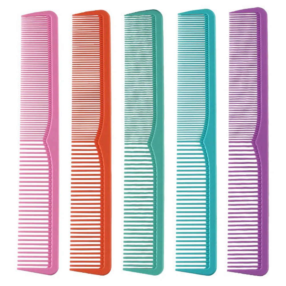 

5 Pcs Hair Comb Professional Anti-static Colored Hairbrush High Temperature Resistance Haircut Nylon Salon