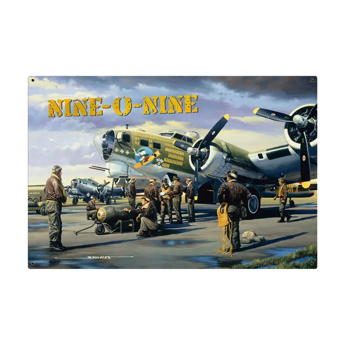 Nine-O-Nine B-17 Bomber Wwii Plane Tin Signs Vintage Decor For Bars,Diner,Cafes Pubs Garage Home Wall Art Poster Metal Plaques 1