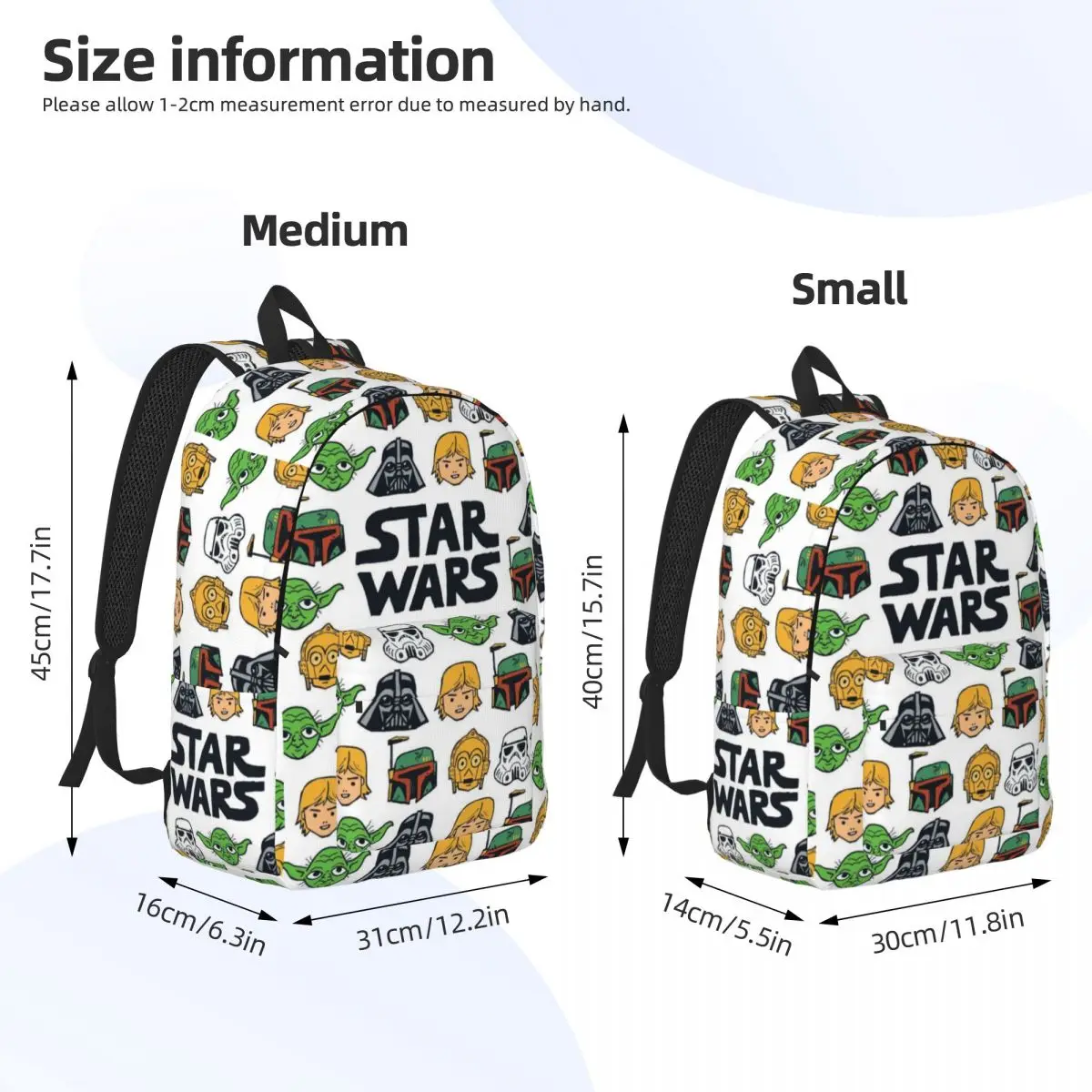 Hot-Sale-Star-Wars-Style Backpack for Men Women Fashion High School Hiking Travel Daypack College Shoulder Bag Outdoor