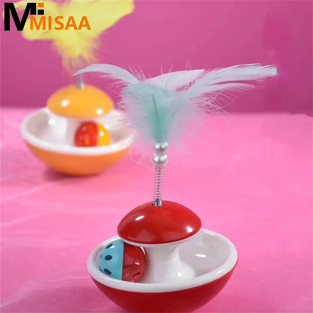 Tease Cat Stick Built-in Bell Pet Interactive Toy Creative Cat Toys Feather Tumbler Plastics Cat Toy Bell