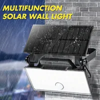 New Portable Solar Motion Sensor Lights Outdoor 3in1 LED IP65 Waterproof  Floodlight 3 Modes Work Camping Yard Garden Wall Light