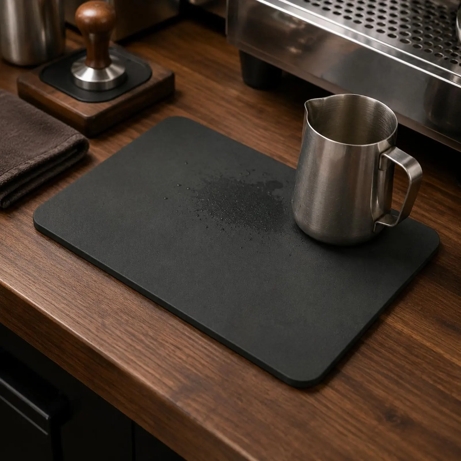 

Coffee Machine Mat Hide Stains Coffee Mat Absorbent Stain Cover Non-Slip Long-Lasting for Bathroom