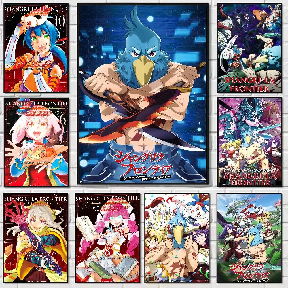 1 шт., постер с рисунком Шанри la F-Frontier, липкая настенная художественная печать, водостойкая домашняя гостиная, кровать, бар, эстетический декор