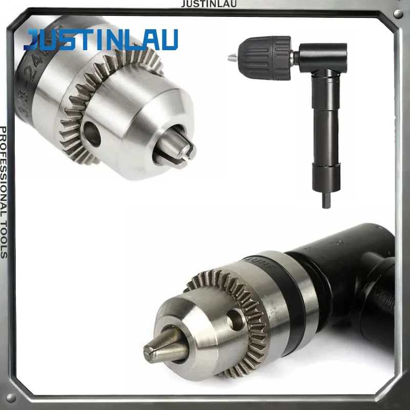 

JUSTINLUA 1PC 90 Degree Black Right Angle Electric Drill Angle Tool Aluminum Alloy Cutting Tool Adapter Narrow Spacing Drilling