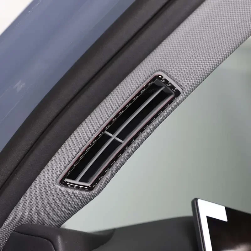 

For BMW 5 Series G60 2024 Soft Carbon Fiber Car A Pillar Air Conditioner Outlet Frame Cover Trim Sticker Car Accessories