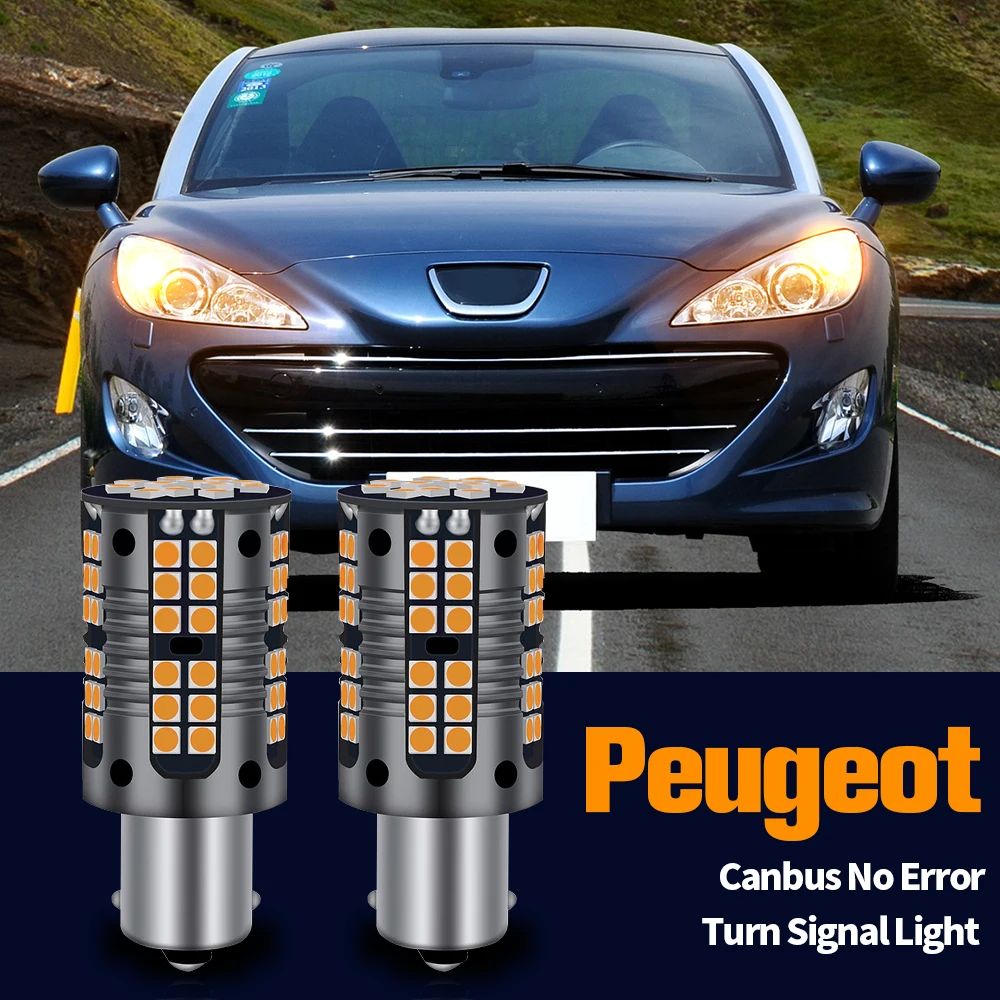 

2pcs LED Turn Signal Light PY21W BAU15S For Peugeot 2008 206 207 CC SW 208 3008 MPV 301 308 508 807 RCZ Bipper Rifter Traveller