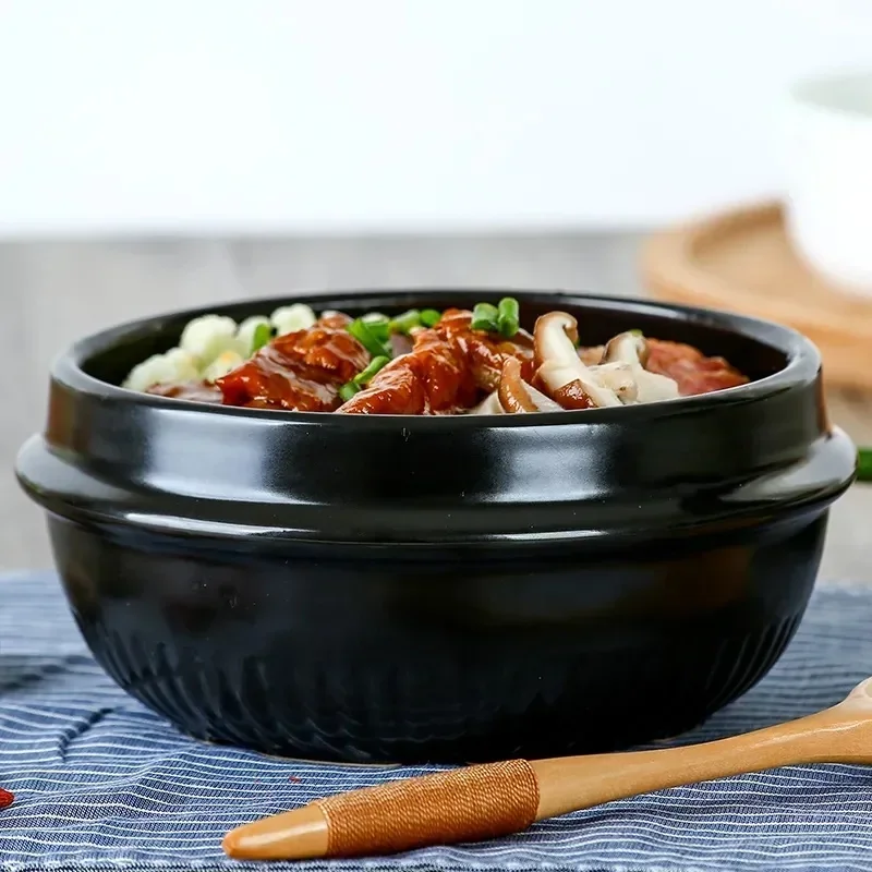 Casserole Stone Pot Heat Resistant Stone Pot Bibimbap Special Stone  Bibimbap 2 Pieces Couple Pot Small Soup