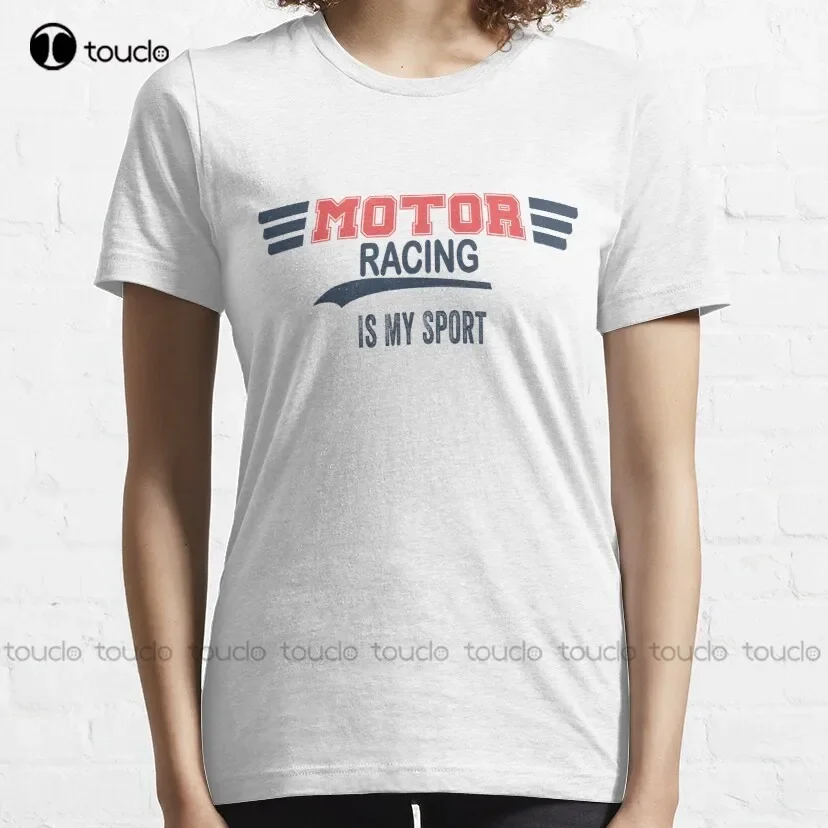 Motor Racing Is My Sport Classic T-Shirt Red Shirt Tee T Shirts Custom Unisex Tee Digital Printing Breathable Cotton Hip Hop