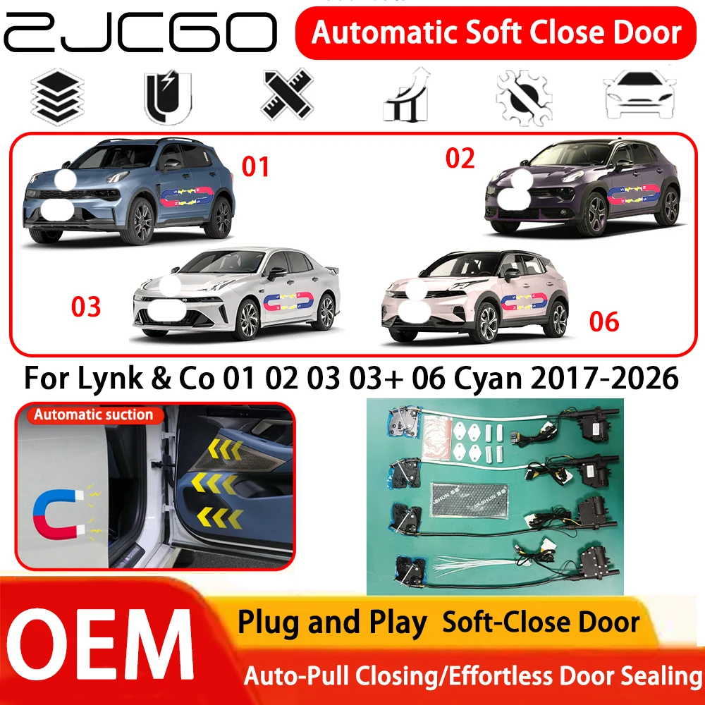 

for Lynk & Co 01 02 03 03+ 06 Cyan 2017-2026 Car OEM Plug and Play Automatic Electric Soft Close Door Comfort Closing System