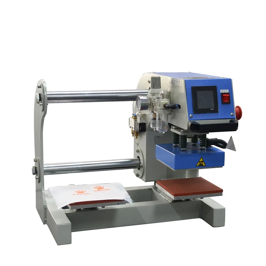 Dongguan Factory Small Size Flatbed Printing Pneumatic Tag-Less T Shirt Logo Vinyl Heat Transfer Machine