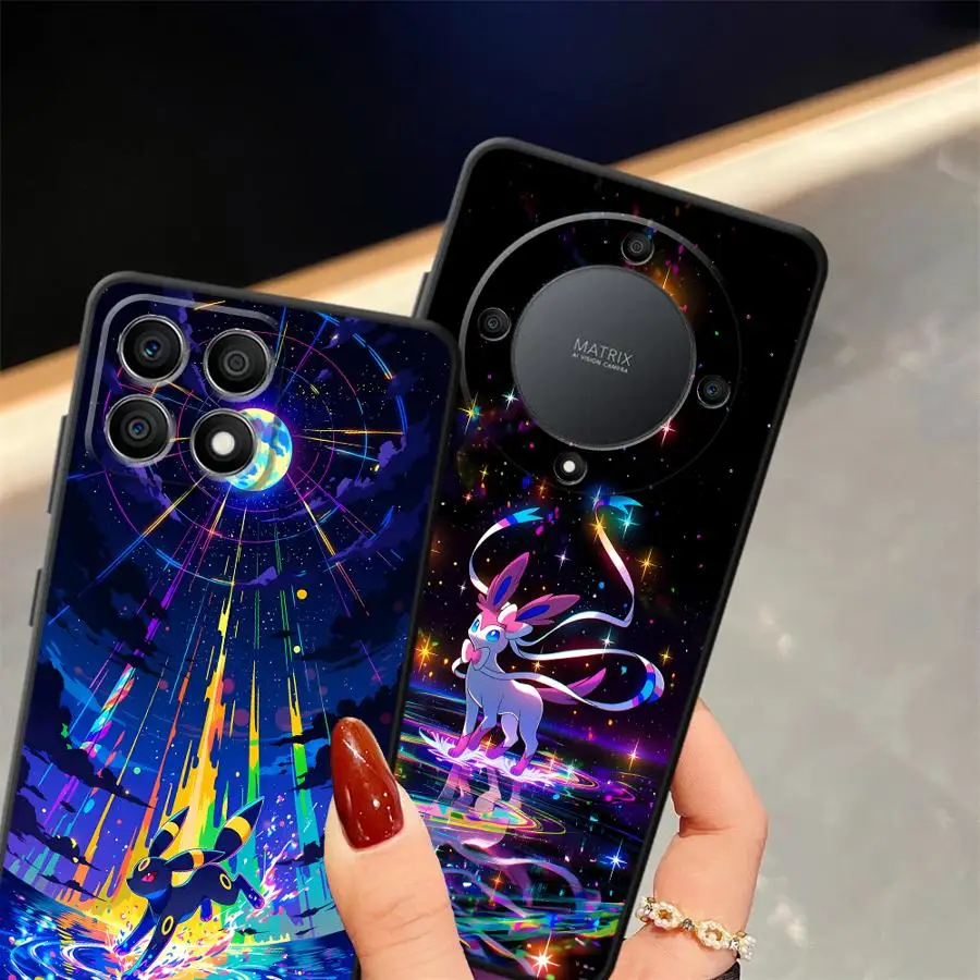 P-PokemonS Umbreon Sylveon Phone Case for Honor 400 600 X6d Play10 X9a X9C X7d X7b X8d X8a X8b X5c X7a X9b X9D Soft Cover view 6