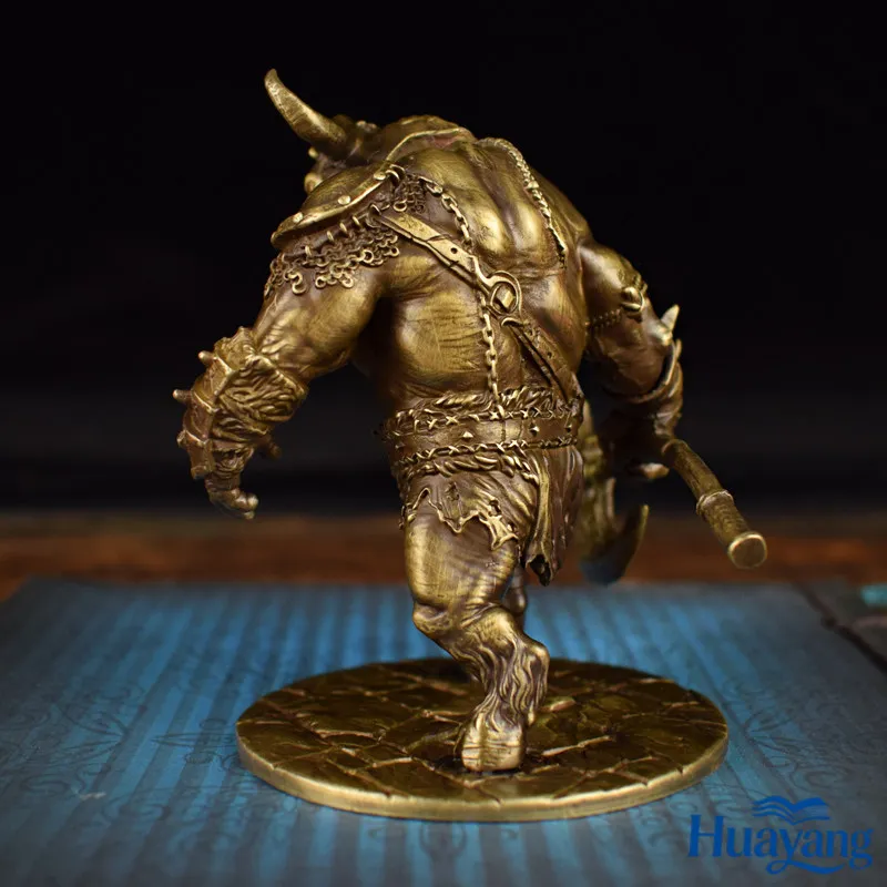 Solid brass powerful Bull Demon King figurine model Chinese zodiac ox desktop small ornament soaring handicraft accessory - view 4