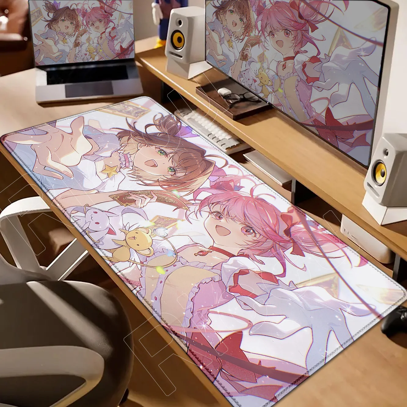 

New Super Cute Beautiful Anime Girl Desk Mat Extend Pad Rubber Mousepad Madoka Anime Non-slip Office Game Magical Girl Mouse Pad