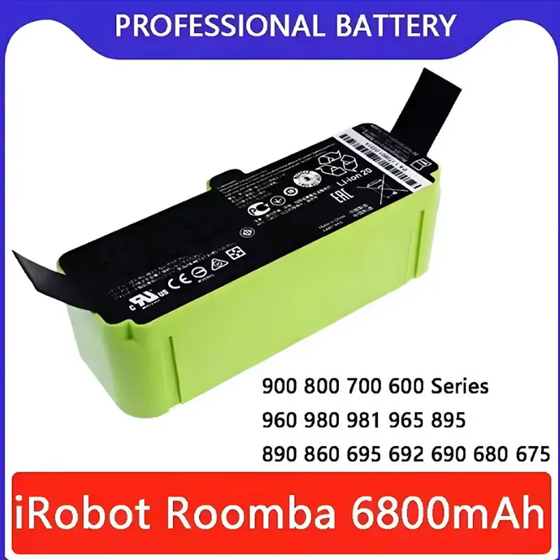 

12800mAh Lithium Ion Battery For iRobot Roomba Cleaner 900 800 700 600 Series 960 980 981 966 895 695 692 690 675 780 860 891