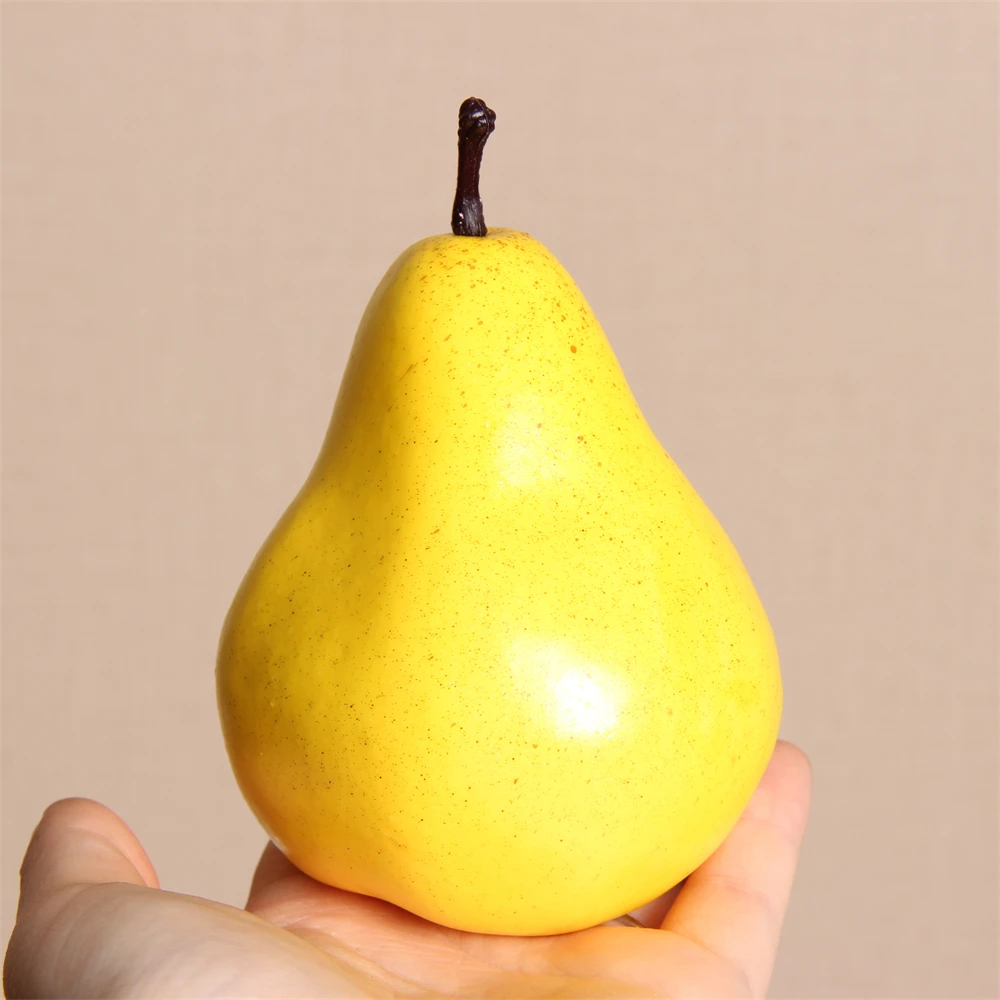 6 Stück, künstliche Birnenmodelle, künstliche Früchte, Obsttablett für Zuhause, Restaurant, Partydekoration, Fotografie-Requisiten – Detail 7