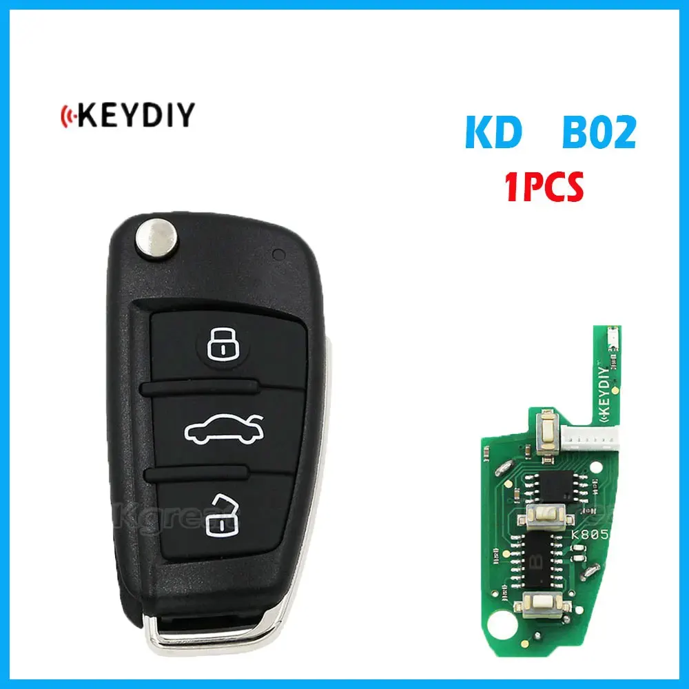 

1pcs KEYDIY KD B02 Multifunctional Universal Remote Key 3 Button B Series Car Key for Audi A6 for KD900 KD900+ URG200 KD-X2 Mini