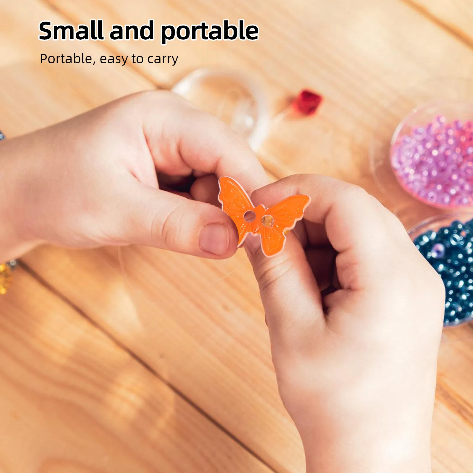 100pcs Colorful Resin Butterfly Buttons for DIY Crafts, Sewing & Fine Motor Skills Development