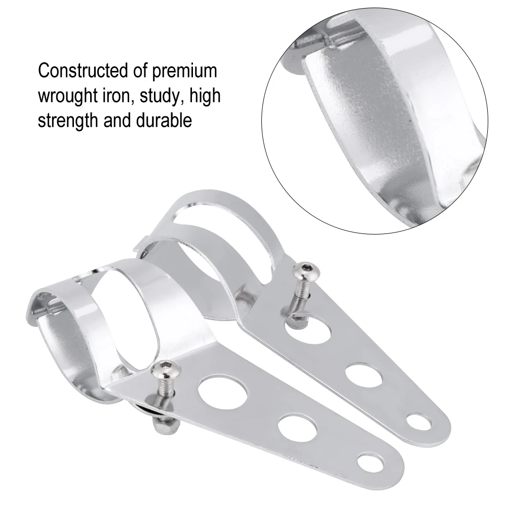 Fork Mount Headlight Clamp 35-43mm Motorcycle Headlight Mount Bracket Fork Tube Clamp Kit for Chopper Cafe Racer