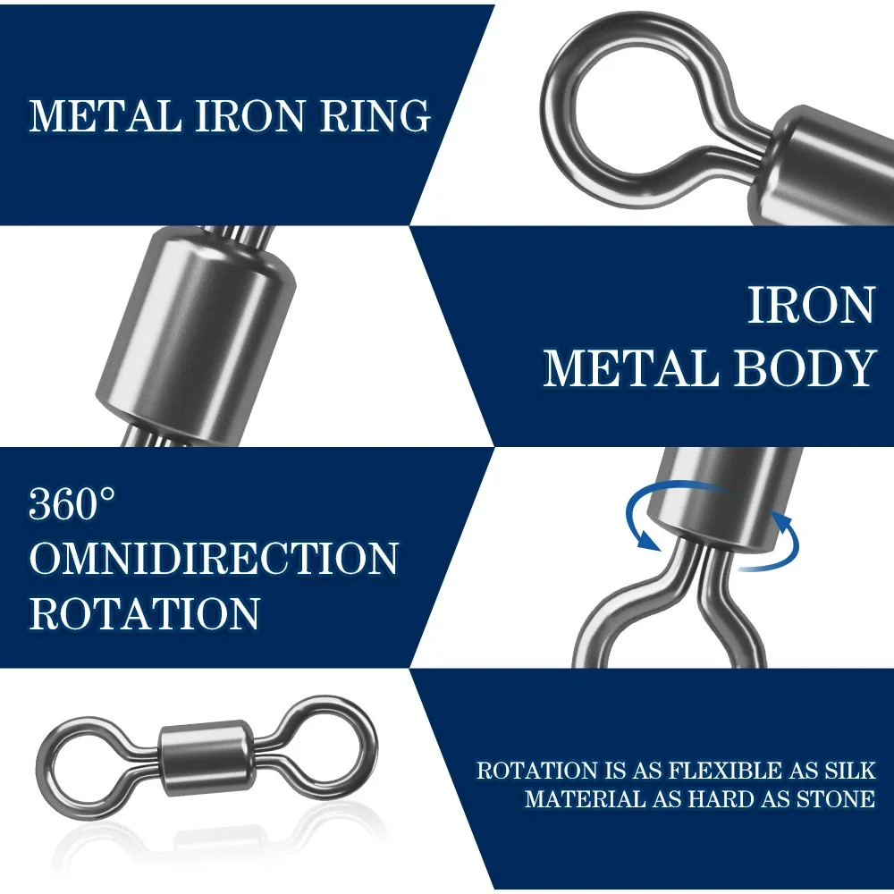 Swivels for Fishing Sale Hook Loop Carp Fishing Equipment Accessories Spinner Rig Carp Goods Lures Hooks Tools Connector Sports image 2