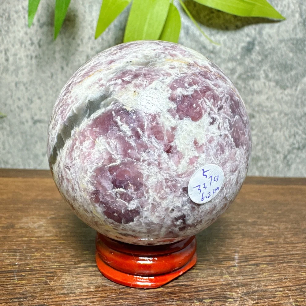 Natural Pink Tourmaline Crystal Sphere Stone Meteor Shower Home Decor Witchcraft Altar Yoga Healing Gemstone