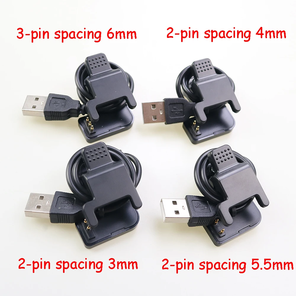 TW64 68 for Smart Watch Universal USB Charging Cable Charger Clip 2/3 Pins Space between 4/5.5/6mm Dropshipping