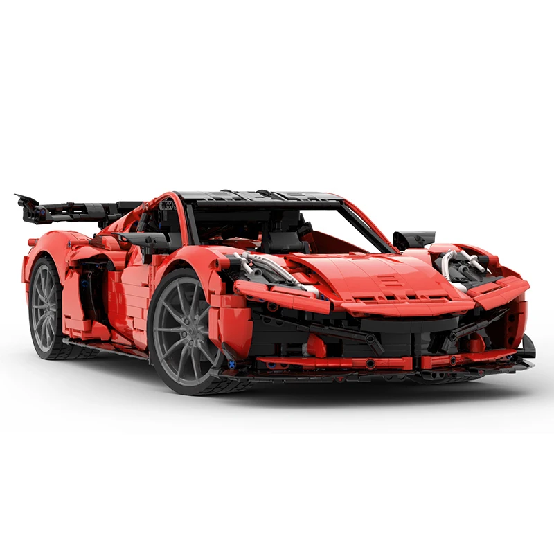 Unique shape High-Tech MOC-216686 ZR1 1:8 Super Sports Car Racing Vehicle 42172 Building Block Brick Kids DIY Toys Chrismas Gift