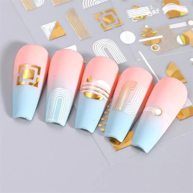 2/3/4PCS Nail Art Stickers Easy To Use Nail Stickers Health & Beauty Sun Stickers Various Shapes 2g Sticker