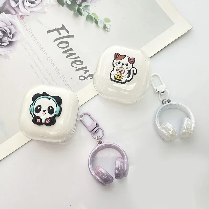 Роскошный чехол для Realme Buds Air 7, чехол Buds Air7Pro, силиконовый прозрачный чехол для наушников Realme Buds Air 7 Pro с брелоком