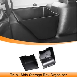 Car Rear Trunk Side Storage Box Cargo Organizer Tray for Jeep Wrangler JL 2024 Up 2/4-Door Stowing Tidying Interior Accessories
