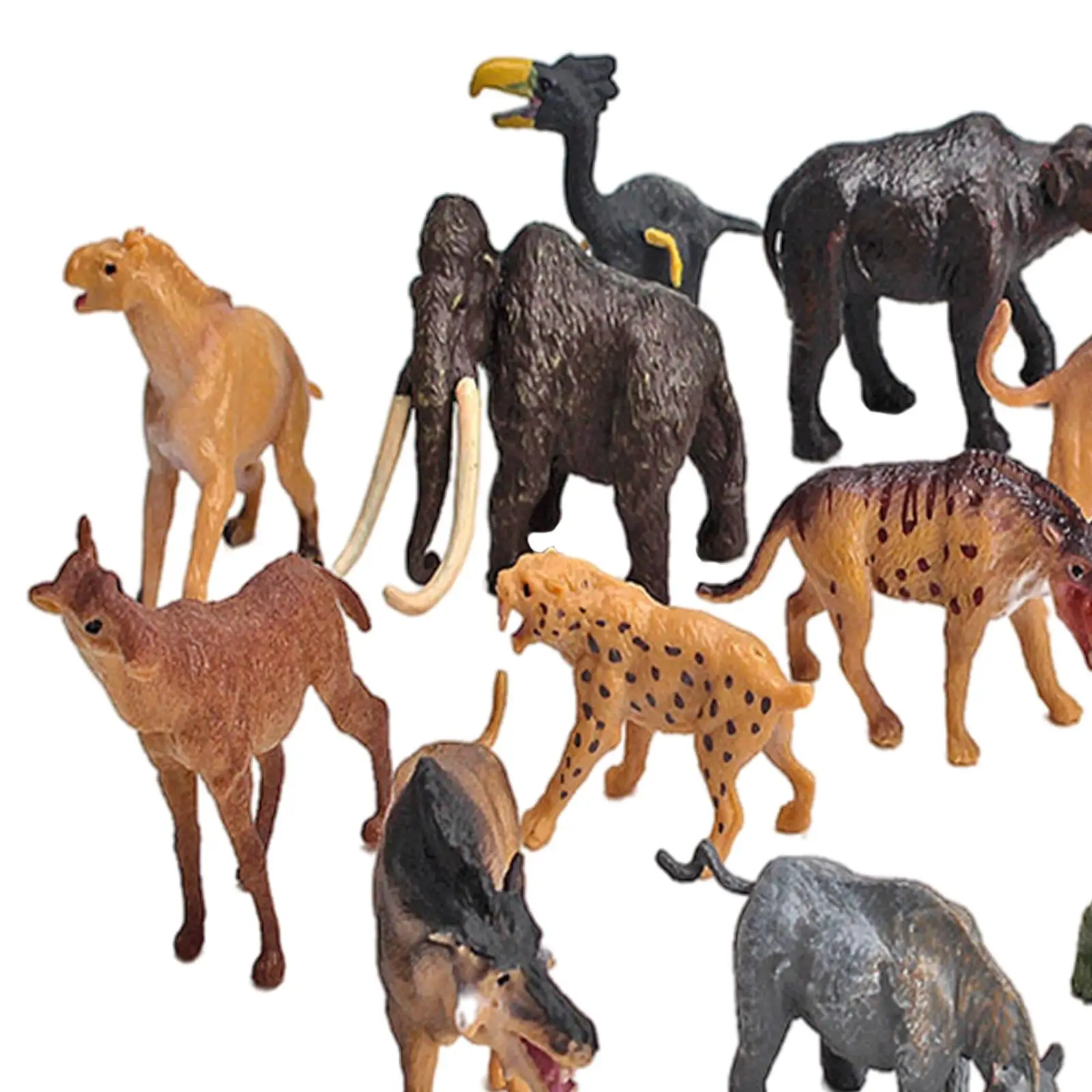 12 Pieces Simulation Figurine Statues Playset Animal Model Classrooms Party Favors Educational Toy