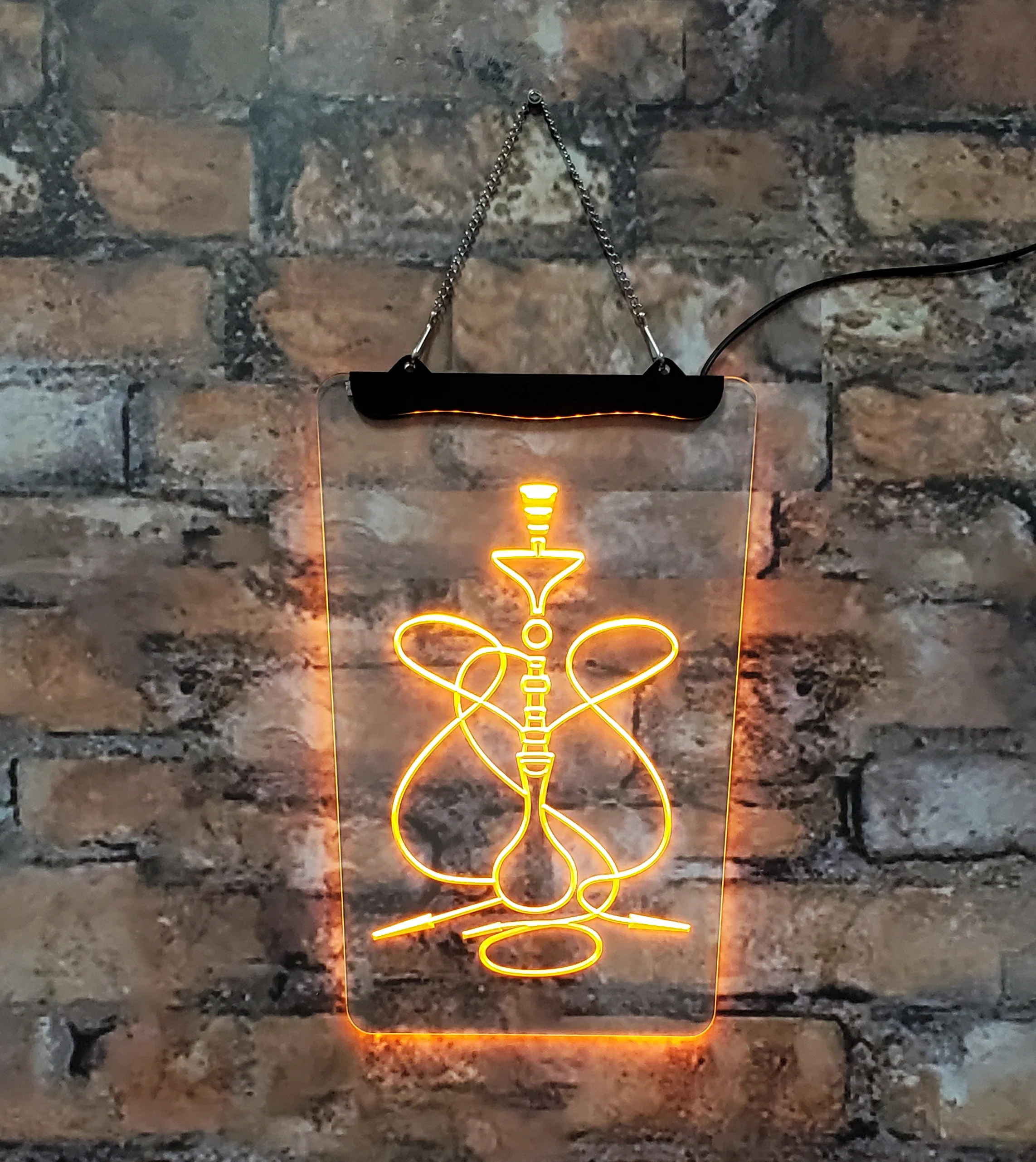 Shisha Shop Cigar LED neon sign Acrylic board Home decoration Interior Wall art Blue pink 30*40 for rooms shop bars men's caves