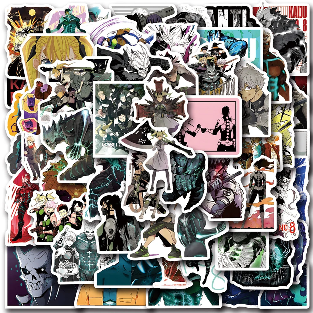 10/30/55pcs Kaiju No 8 Anime Stickers Cool Hoshina Kafka Sticker Laptop Skateboard Motorcycle Luggage Mima Kaiju Number 8 Decal