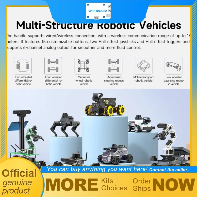 Yahboom tri-mode wireless controller with joystick and mecha-style buttons for Switch/PC/Android/iOS/robot systems