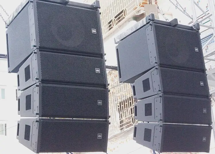 Active Line Array Outdoor Large-scale Performance Wedding  High-Power Sound System Plywood Black Speakers